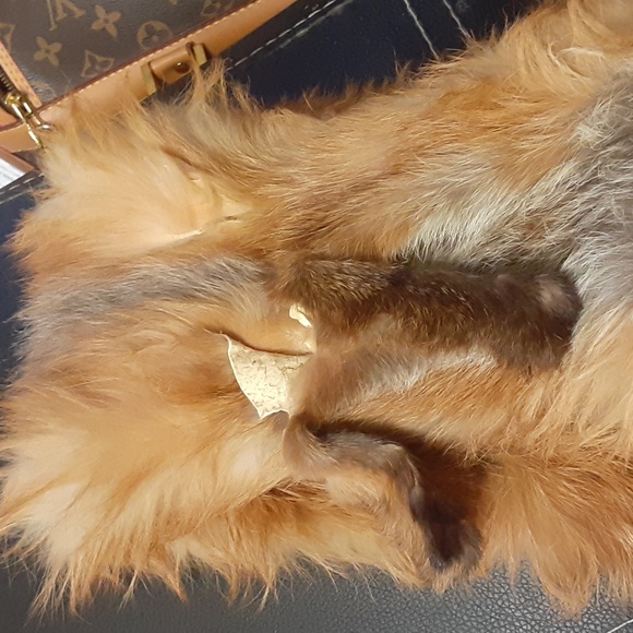VINTAGE REAL FOX FUR FULL LENGTH SCARF MINT CONDITION - Picture 8 of 9